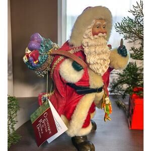 Clothtique Possible Dreams Santa Figurine 713152 Santa's Winter Wanderer W/ Tag